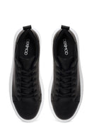Kadın Siyah Bağcıklı Kalın Tabanlı Sneaker | Derimod