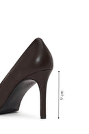 Woman Brown Thin-heeled Leather Stiletto | Derimod