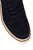 Erkek Lacivert Bağcıklı Süet Deri Sneaker | Derimod