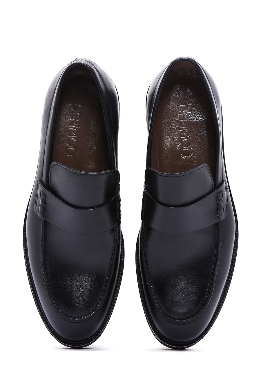Erkek Siyah Deri Casual Loafer
