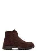 Male Brown Zip Closure Suede Boots | Derimod