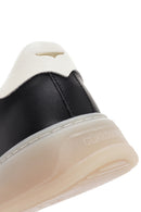 Alberto Guardiani Men's Black New Era Lace-Up Leather Sneakers | Derimod