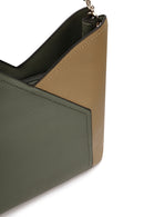 Woman Green Shoulder Bag with Short and Long Straps | Derimod