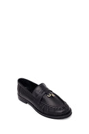 Kadın Siyah Deri Maskülen Loafer | Derimod