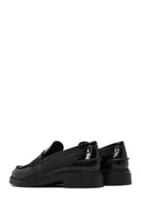 Woman Black Patent Leather Leather Masculine Loafer | Derimod