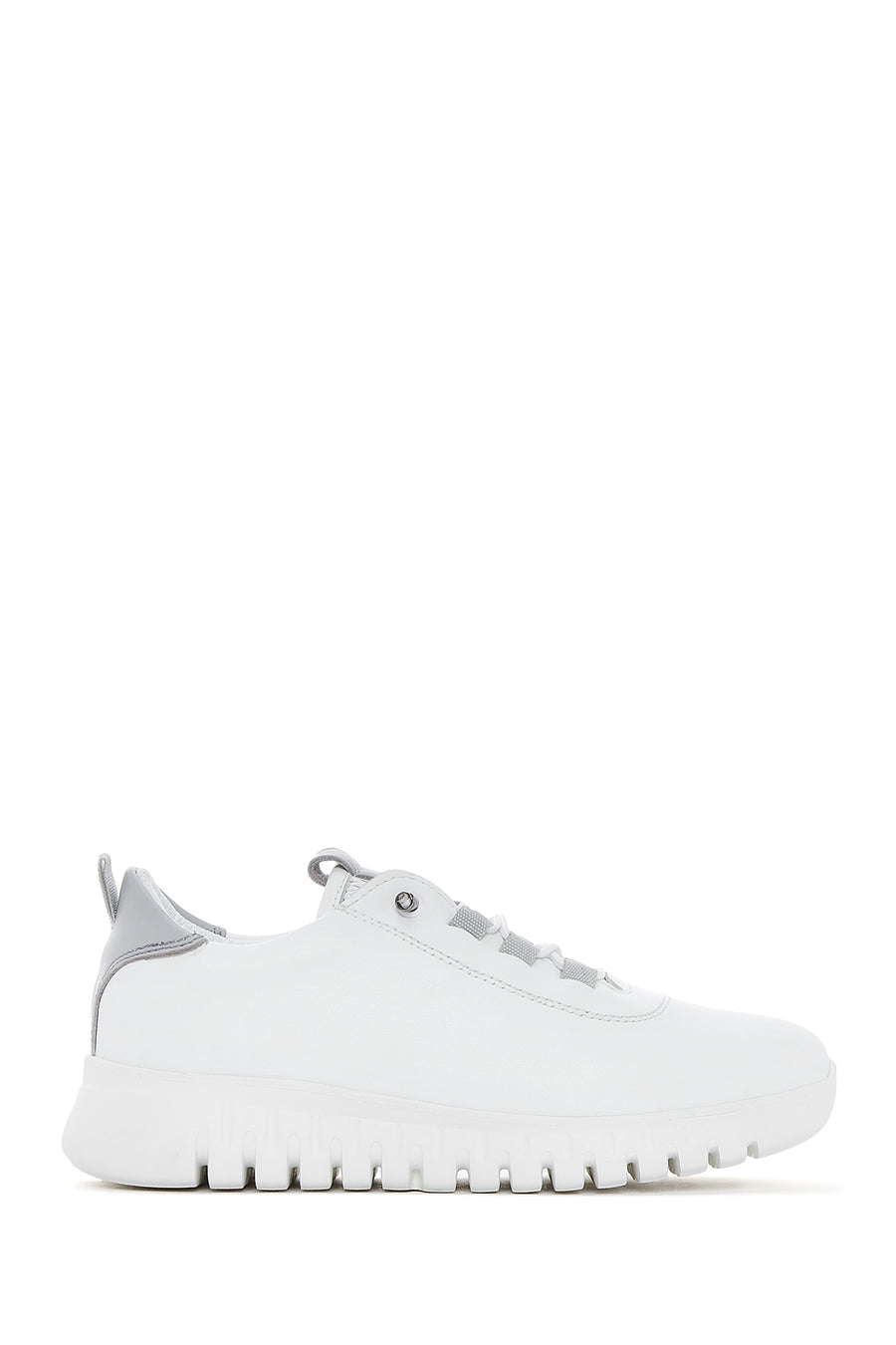 Kadın Beyaz Bağcıklı Deri Sneaker 25SFD501918 | Derimod