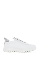 Kadın Beyaz Bağcıklı Deri Sneaker | Derimod
