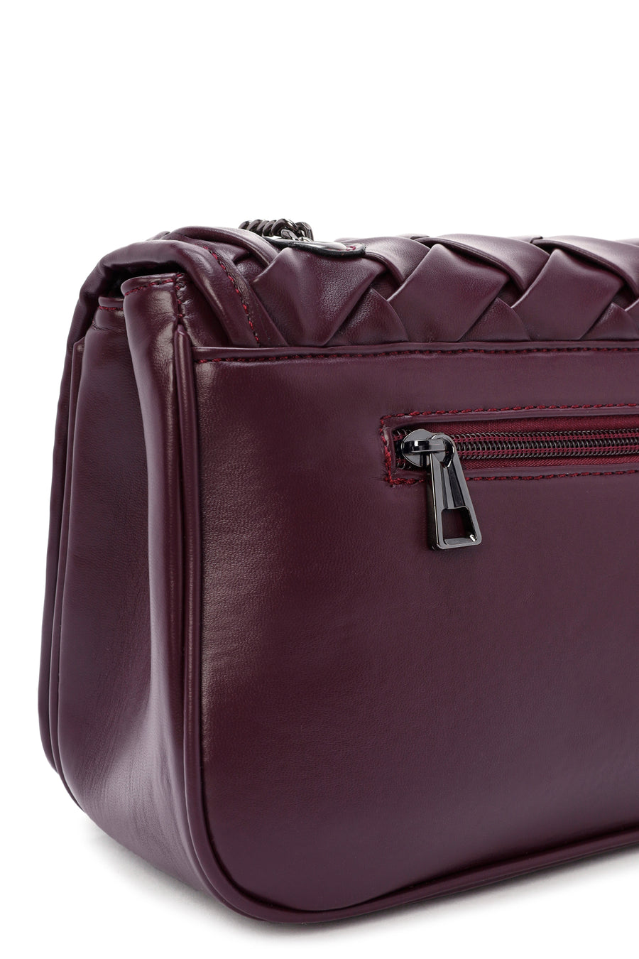 Women's Burgundy Long Strap Crossbody Bag