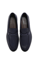 Erkek Lacivert Deri Klasik Loafer | Derimod
