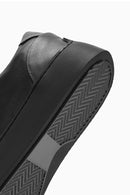 Erkek Siyah Bağcıklı Deri Sneaker | Derimod