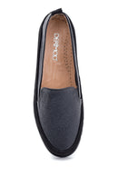 Women's Leather Glitter Detailed Loafer | Derimod