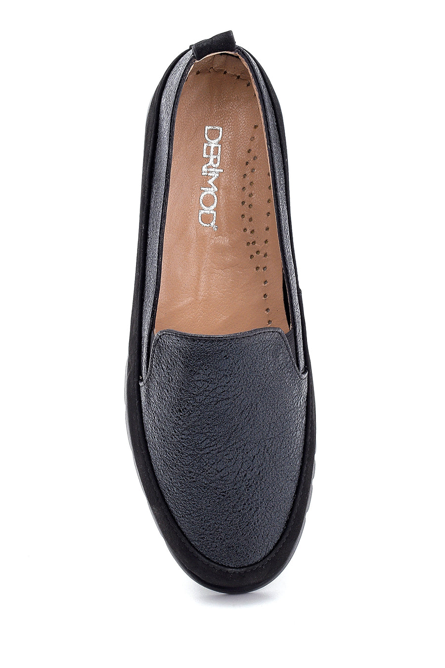 Women's Leather Glitter Detailed Loafer