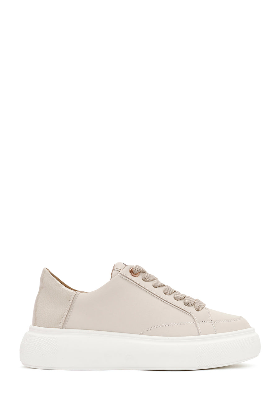 ACBC x Derimod Women's Cream Lace-Up Chunky Sole Sneakers