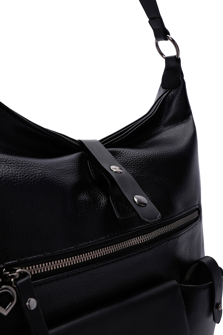 Women's Black Long Strap Shoulder Bag