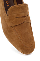 Kadın Taba Süet Deri Maskülen Loafer | Derimod