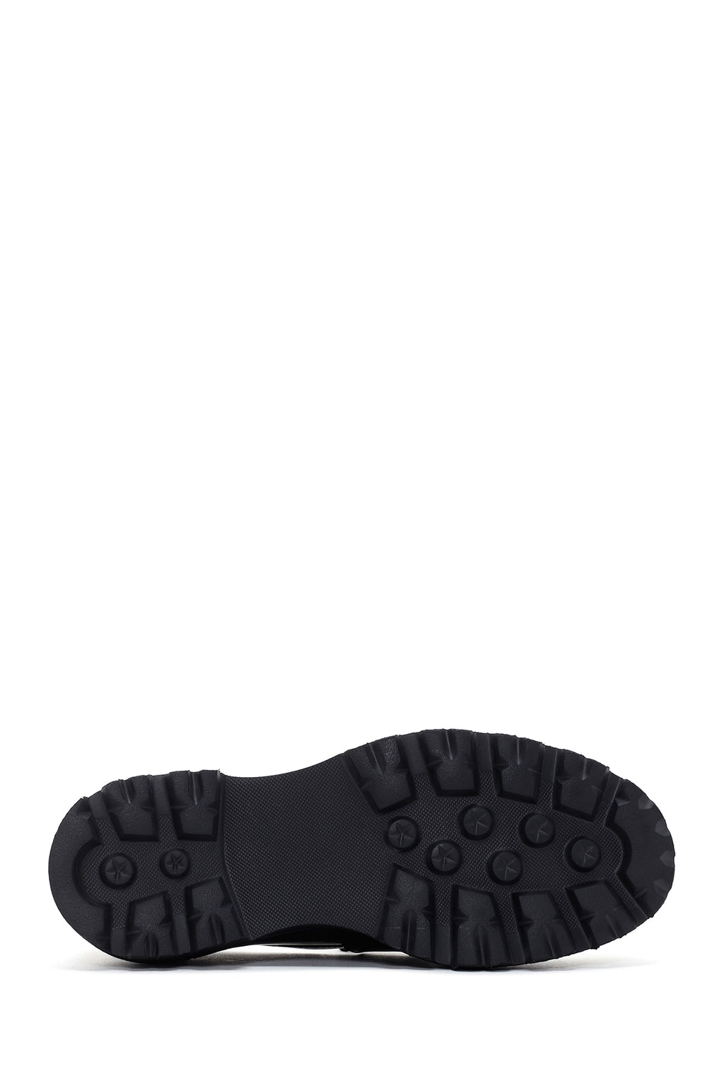 Kadın Siyah Püsküllü Deri Maskülen Loafer