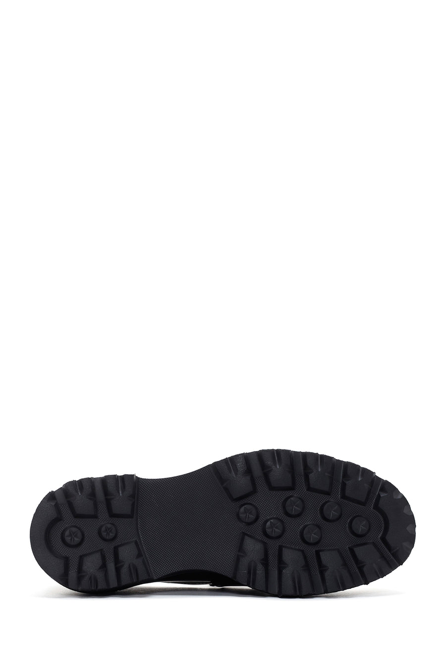 Kadın Siyah Püsküllü Deri Maskülen Loafer