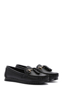 Kadın Siyah Püskül Detaylı Loafer | Derimod