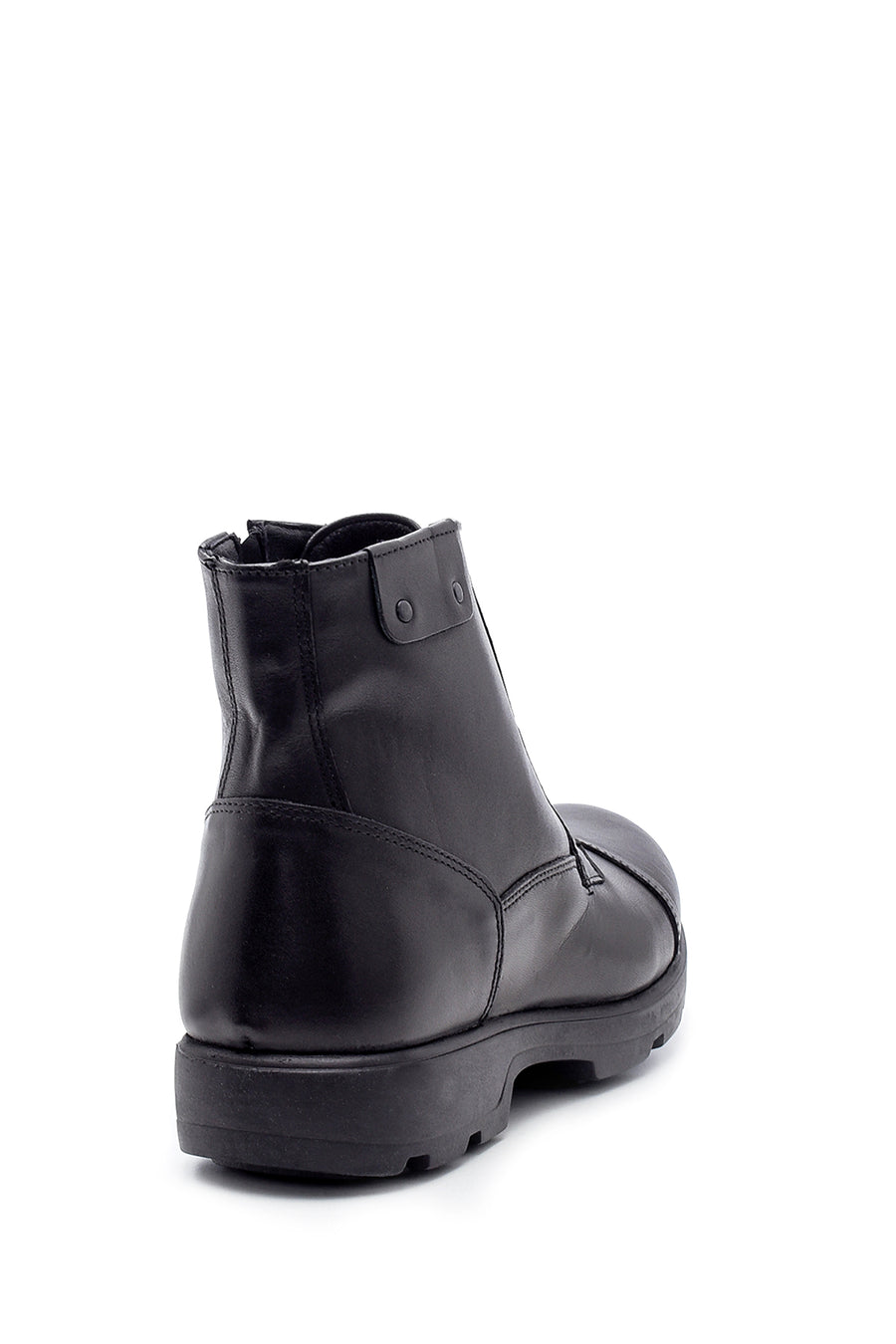 Men's Leather Zipper Detailed Boots