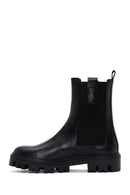 Women's Black Leather Chelsea Boots | Derimod