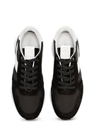 Erkek Siyah Bağcıklı Deri Sneaker | Derimod