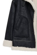Oslo Women's Beige Reversible Teddy Coat | Derimod