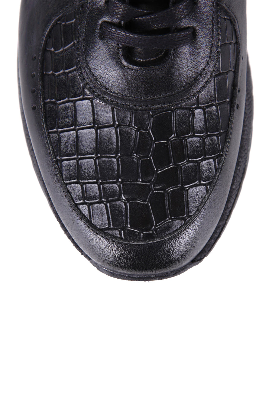 Kroko Desenli Erkek Deri Sneaker