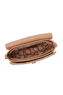 Woman Beige Long-Strap Knitted Crossbody Bag | Derimod