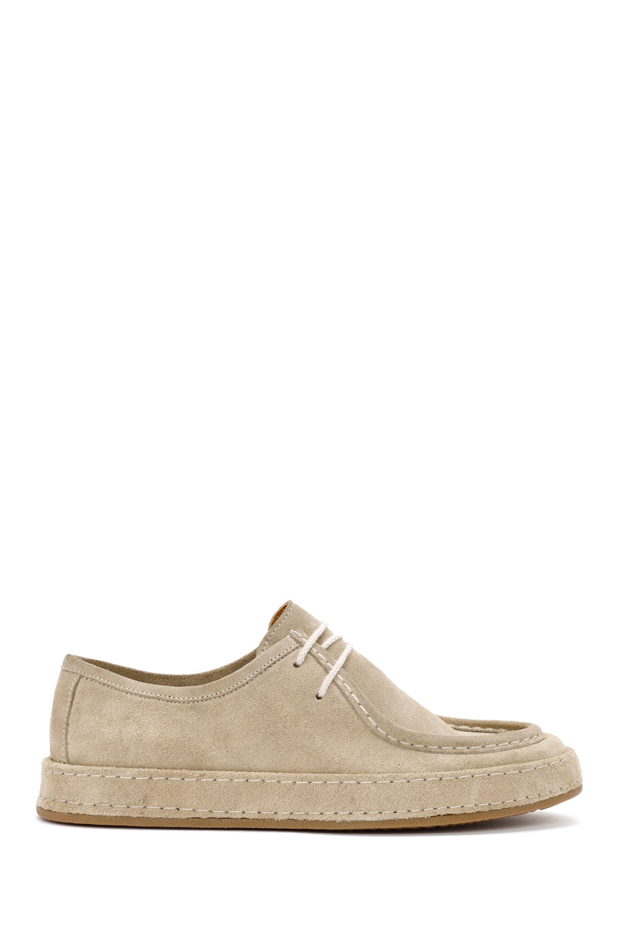 Men's Mink Lace-Up Suede Leather Casual Shoes 24WFD654110 | Derimod