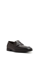 Erkek Kahverengi Deri Casual Loafer | Derimod