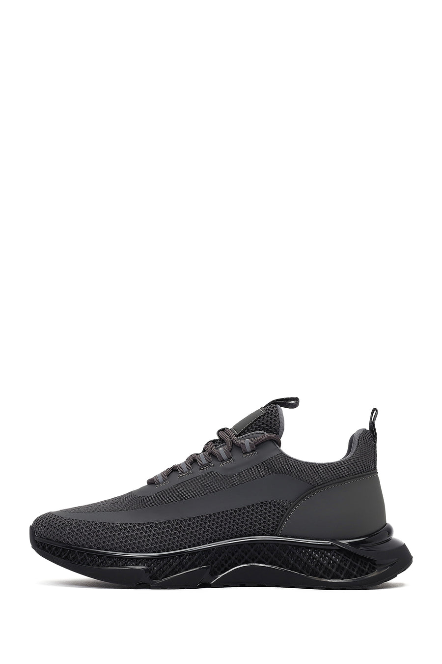 Derimod Zero Erkek Gri Kalın Tabanlı Bağcıklı Kumaş Sneaker