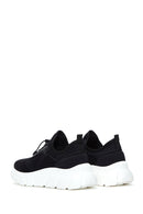 Kadın Siyah Kalın Tabanlı Kumaş Sneaker | Derimod