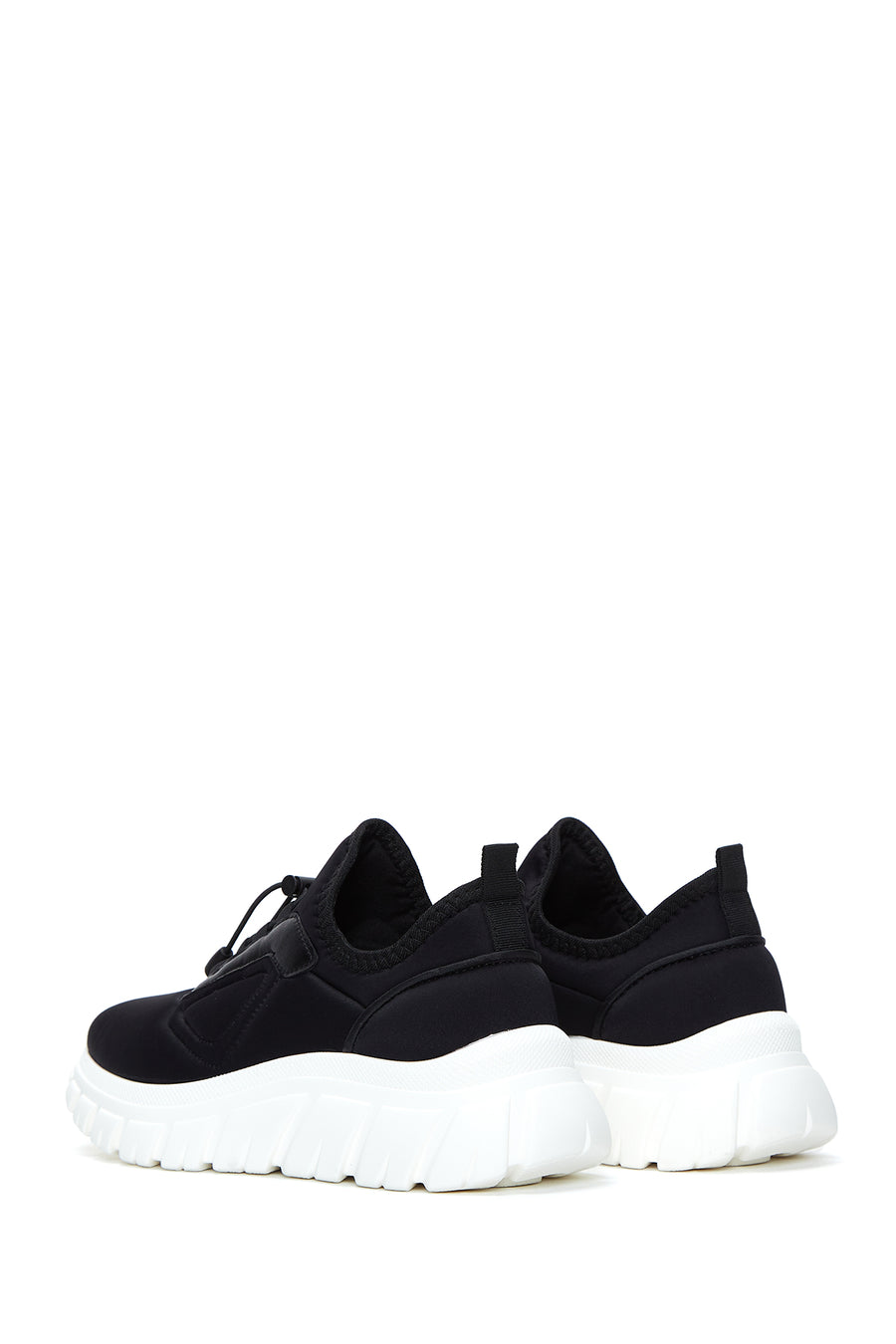 Kadın Siyah Kalın Tabanlı Kumaş Sneaker