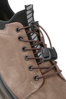 Erkek Vizon Bağcıklı Süet Deri Casual Sneaker | Derimod