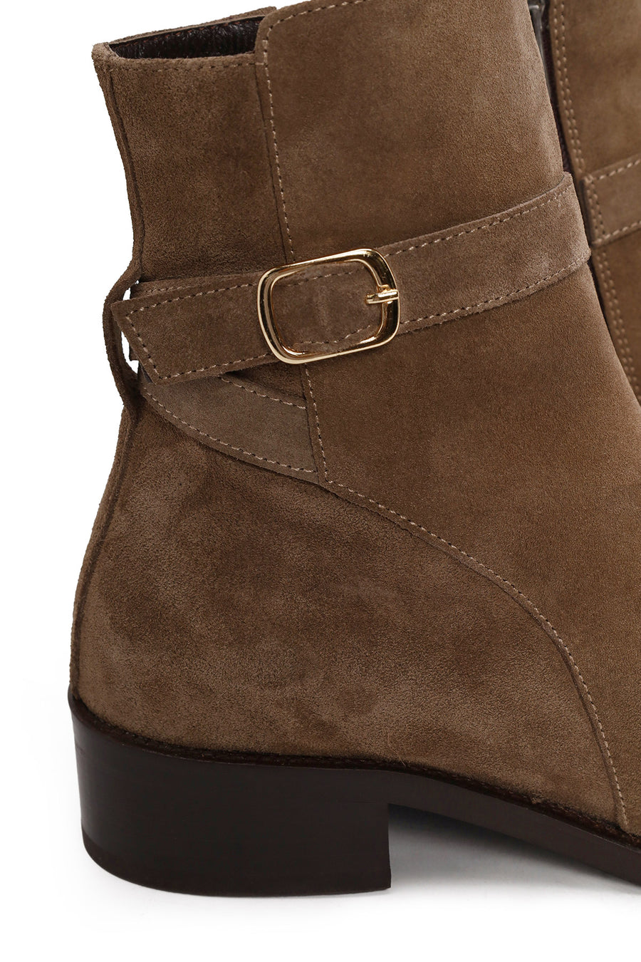 Woman Mink Zip Closure Suede Boots