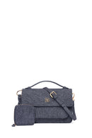 Woman Anthracite Long-Strap Fabric Crossbody Bag | Derimod