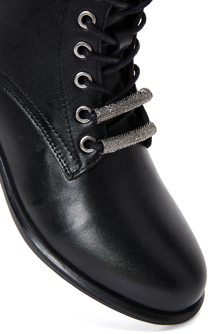 Women's Leather Zipper Boots