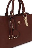 Woman Burgundy Classic Shoulder Bag with Long Strap | Derimod