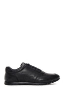 Men's Black Leather Casual Sneaker | Derimod