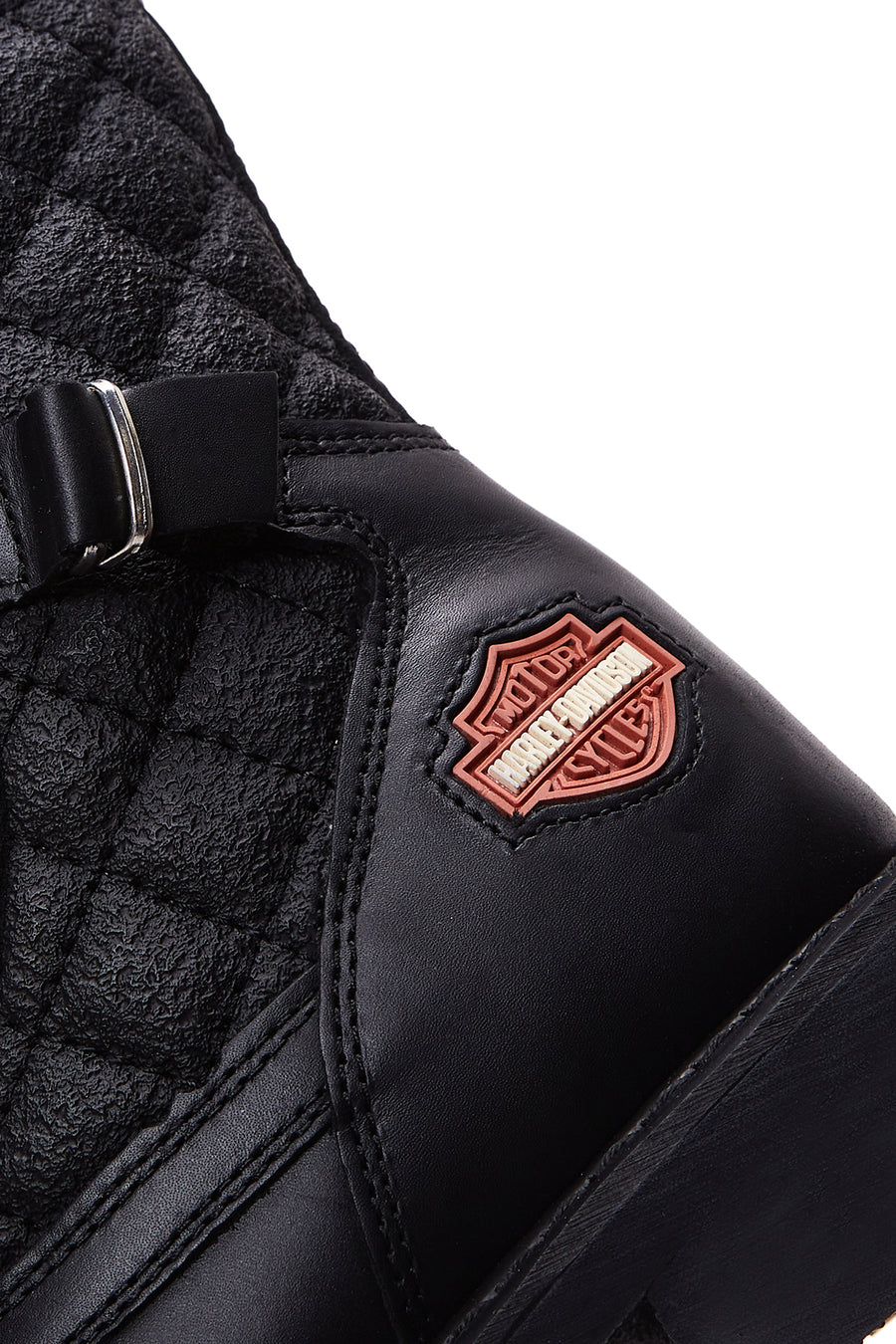 Harley Davidson Women's Black New Worker Leather Combat Boots