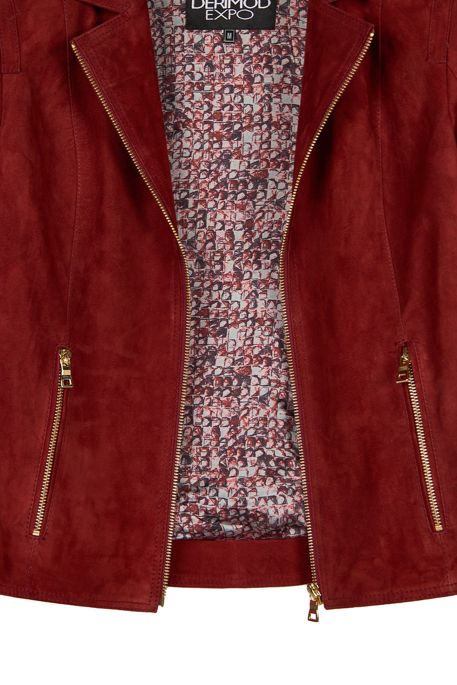 Lara Woman Burgundy Short Suede Jacket