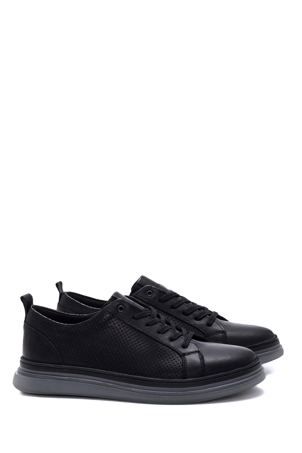 Erkek Deri Delikli Sneaker