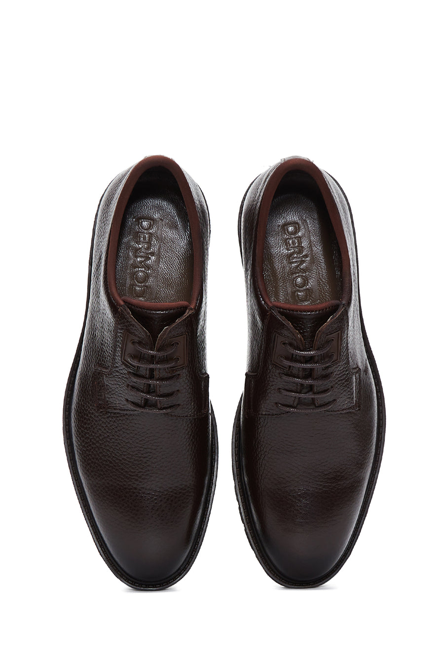Erkek Kahverengi Bağcıklı Deri Klasik Ayakkabı