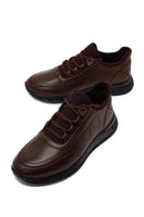 Male Brown Lace-up Leather Casual Sneaker | Derimod