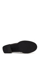 Kadın Siyah Kalın Topuklu Deri Maskülen Loafer | Derimod