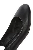 Derimod Flex Women's Black Open Back Thick Low Heel Leather Shoes | Derimod