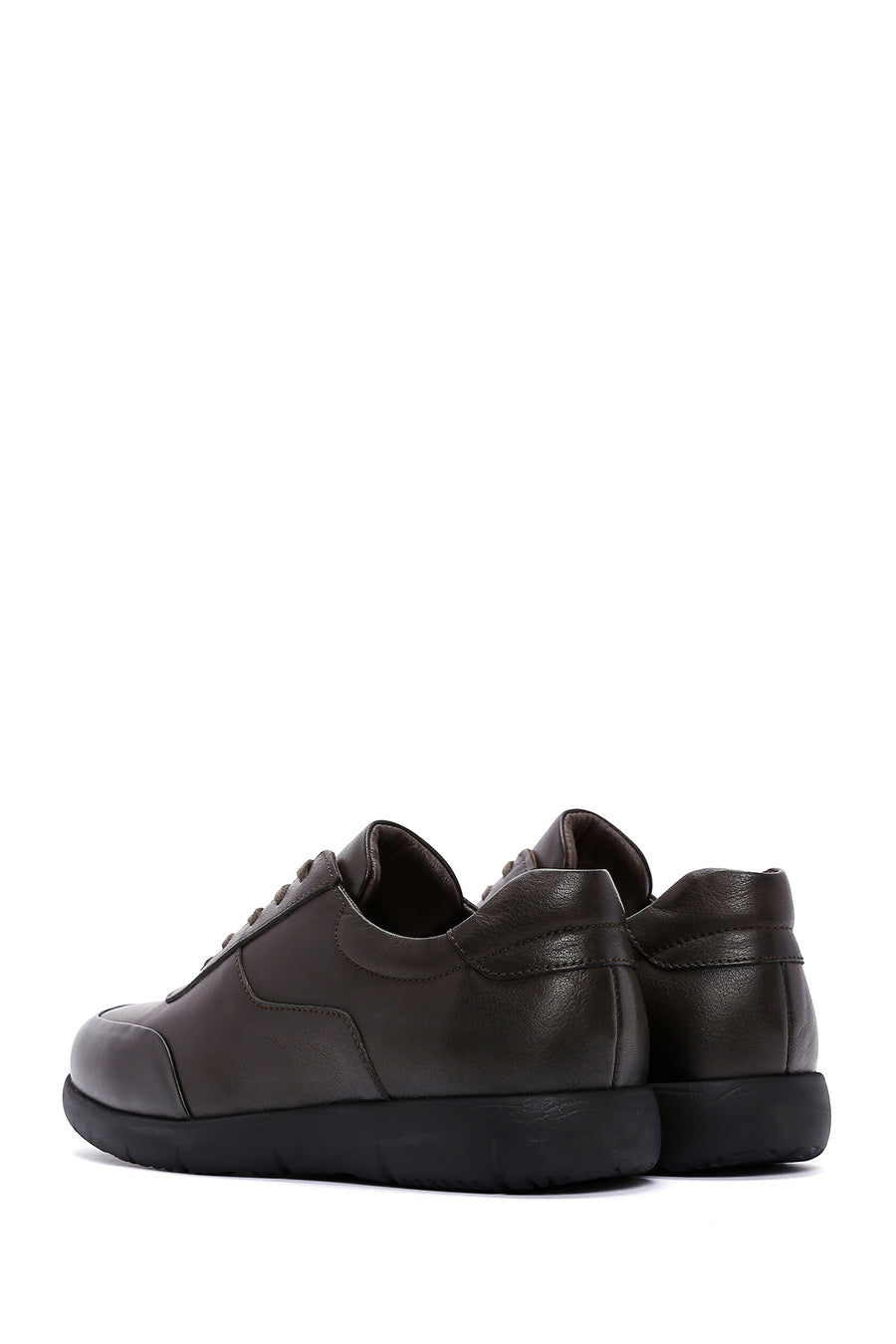 Erkek Kahverengi Deri Sneaker