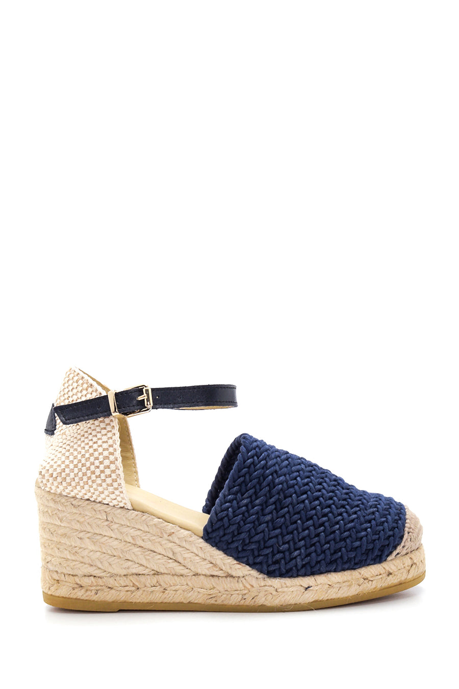 Kadın Lacivert Dolgu Topuk Espadril 22SFD15096F | Derimod
