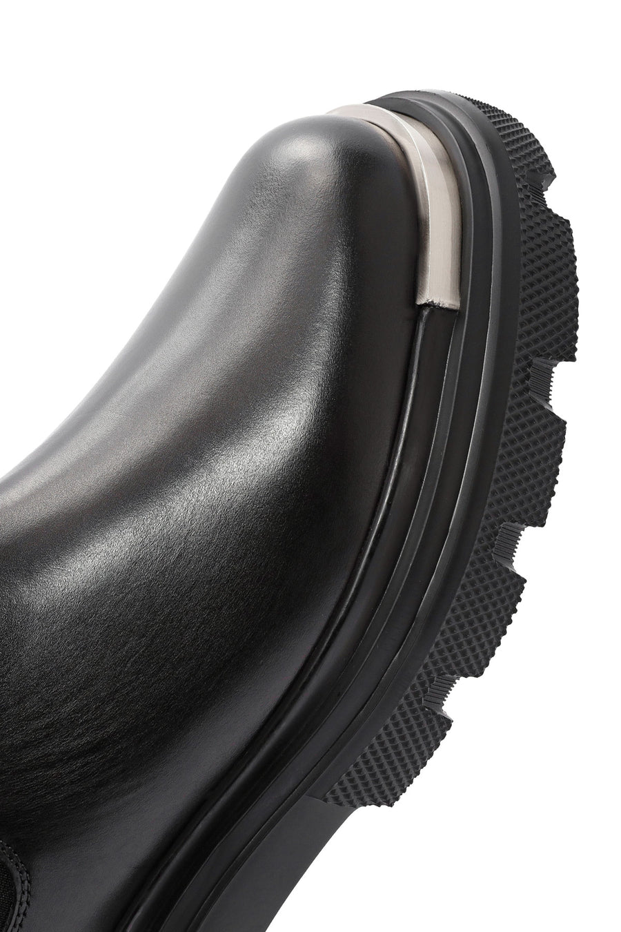 
Men's Black Metal Detailed Leather Chelsea Boot
