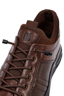 Male Brown Lace-up Leather Casual Sneaker | Derimod